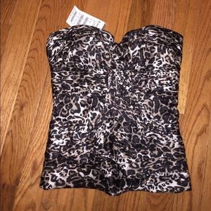 NWT Bebe Leopard Corset Bustier